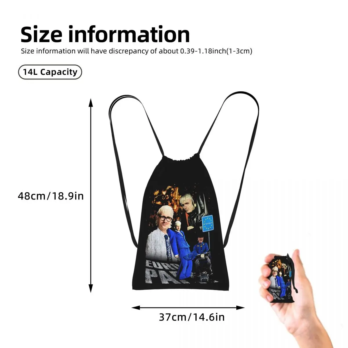 Joost Klein Eurovisions Song Contest Drawstring Backpack Sports Gym Bag Lightweight Foldable Storage Drawstring Bag Men Women