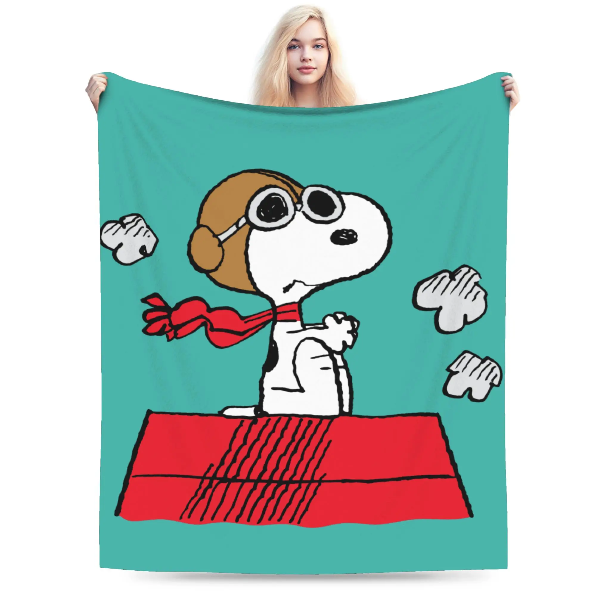 

Одеяло Snoopys, флисовое текстильное декоративное многофункциональное легкое одеяло с героями мультфильмов для кровати, уличное постельное белье, пледы