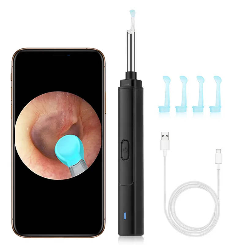 

Ear Cleaning Endoscope Smart Wireless Visual 360° Viewable Clean Ear Spoon Mini Camera Earpick Otoscope Borescope Tool Ear Care