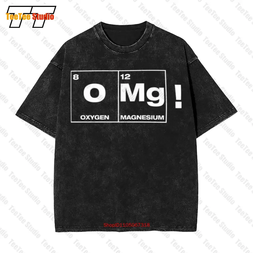 O My God Chemist Periodical Table Comic College Vintage Oversized T-Shirt M8YH