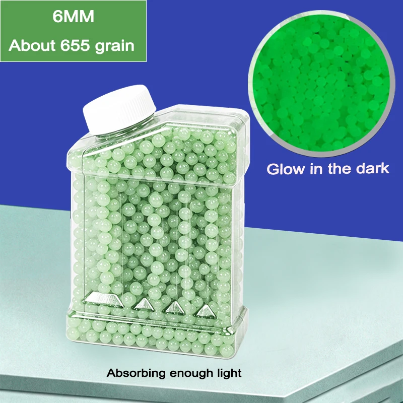 

KK-Luminous Fluorescent 6mm 0.12g Hard Round BB Balls Outdoor Shooting Game Accessories