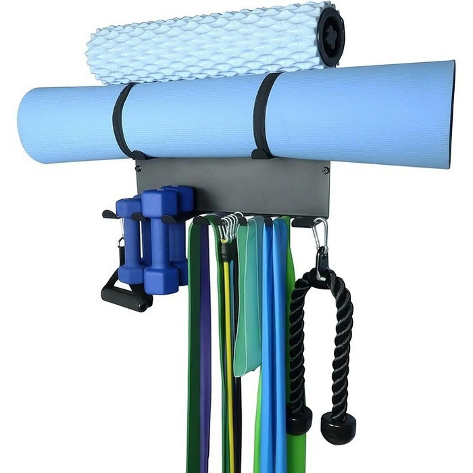 

Многофункциональная стойка-органайзер для спортзалов: устойчивая подставка для фитнес-оборудования, кабелей, ковриков для йоги, штанг, ремней для поднятия тяжестей, скакалок