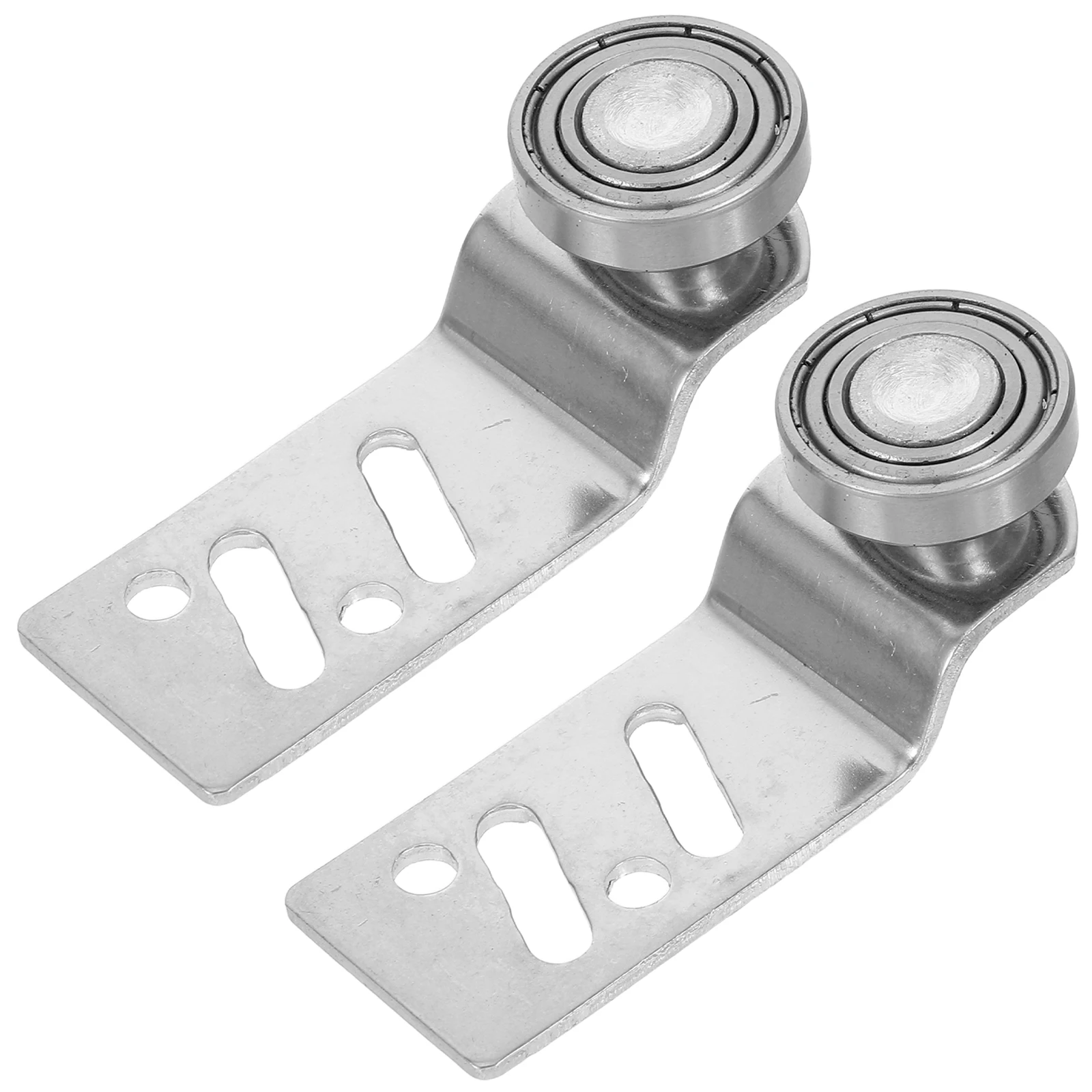 Stainless Steel Hanging Pulley Cabinet Hardware Closet Door Roller Shaft Mechanism Angled Sliding Door Runner For Warehouse