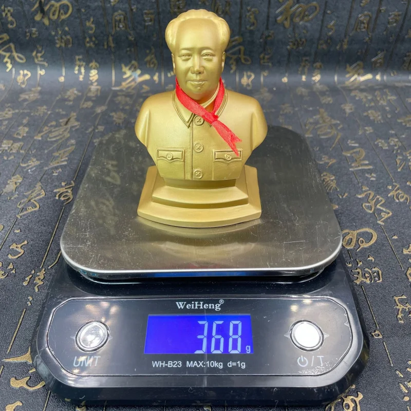 Crafts Ancient Chairman Mao Bronze Statue Head Ornament No Words Half-Body Statue Great Leader Statue Crafts