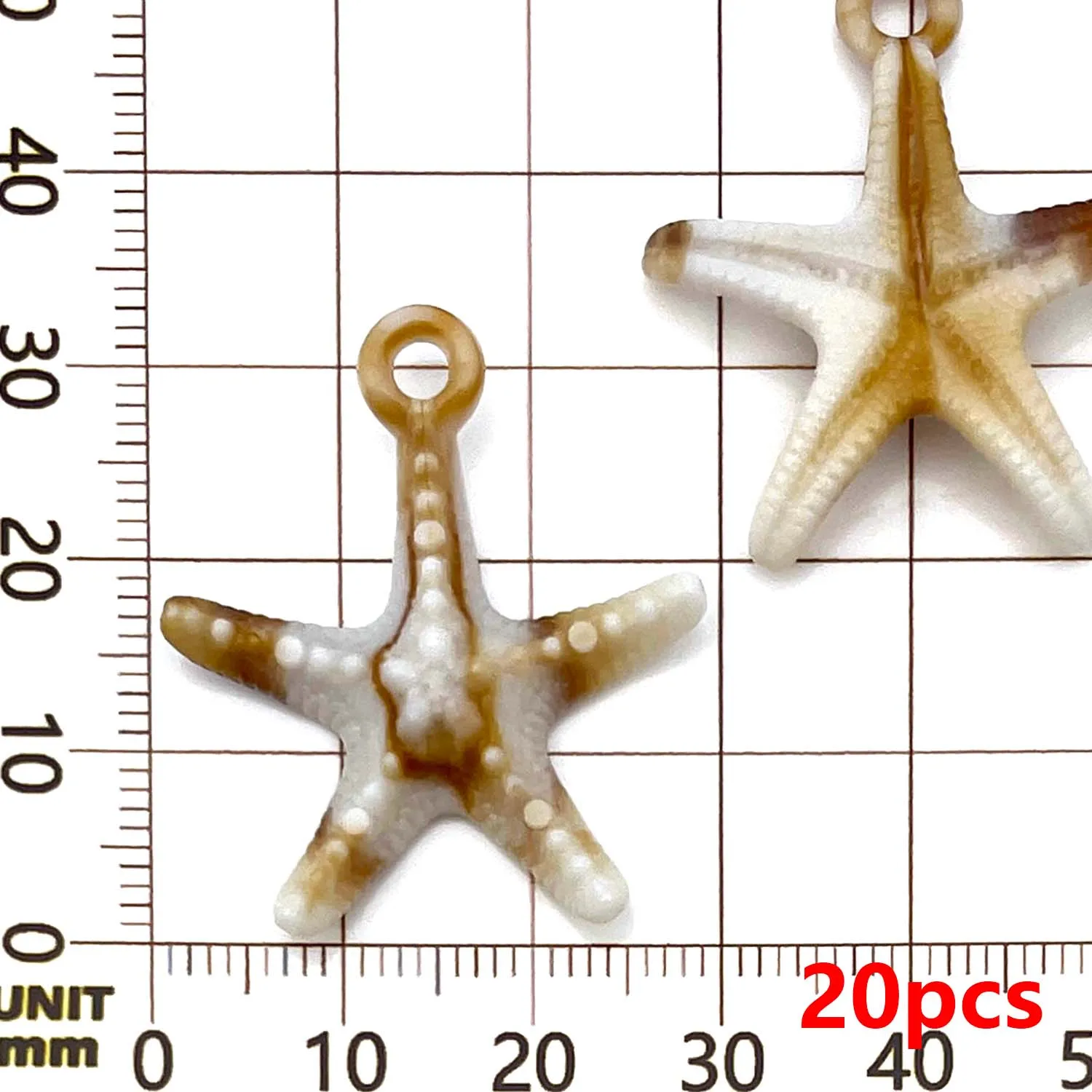 20/24pcs Acrylic Shell & Starfish Charms for DIY