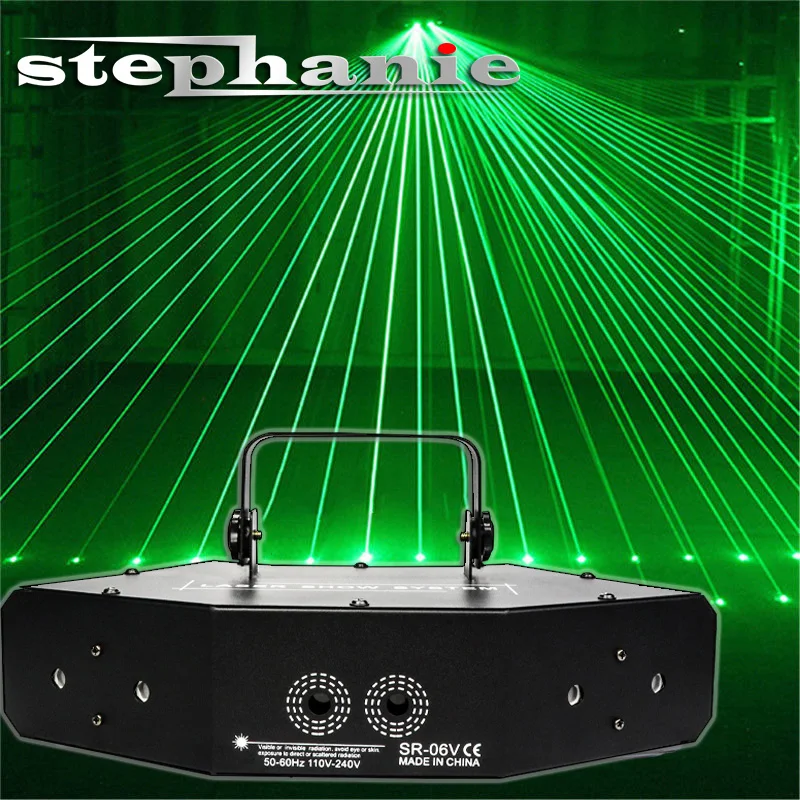 Mini 6 eyes LED Laser Light Projector Beam RGB Party DMX Stage Light Strobe Sound Music Beam Effect for DJ Disco Wedding Club