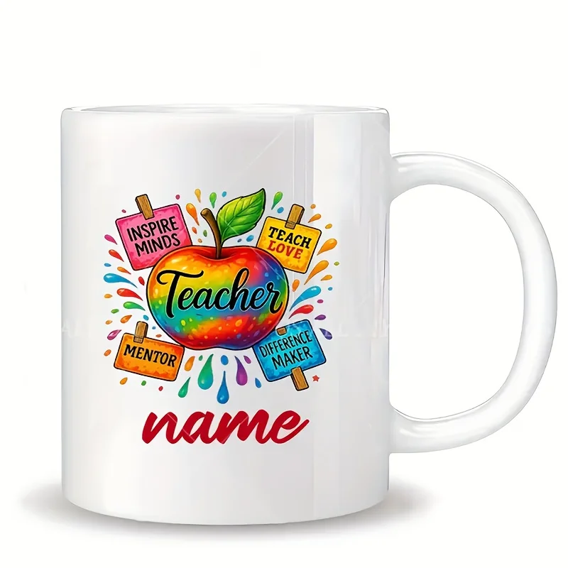Customizable Mug Personalized Inspirational Apple Teacher Appreciation Gift 