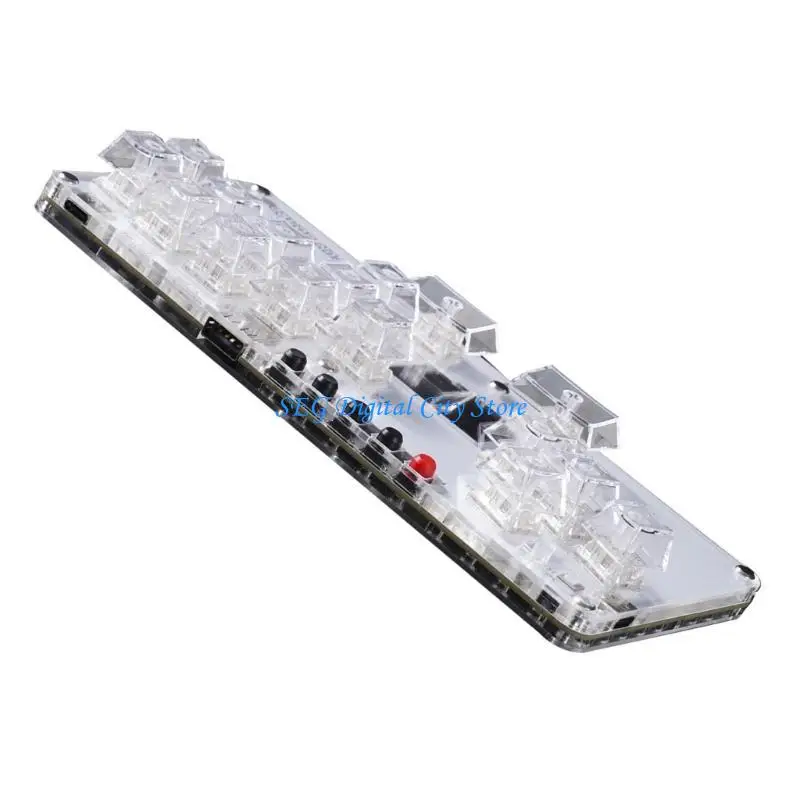

U75B Arcade Fight Game Keypad Transparent Acrylic Keyboards for Switches and PC