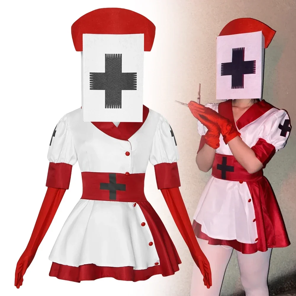 

Game Dark Deception Reaper Nurse Cosplay Costume Women Dress Terrifying Sexy Uniform Halloween Clothes Room Escape Dark Outfit