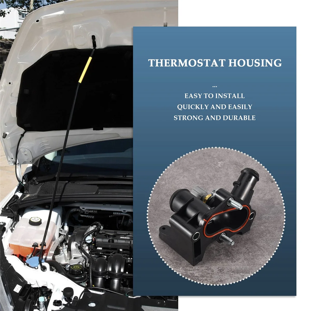 Carcasa del termostato del sistema de refrigeración 7M5G-8K556-AC para Fiesta Focus 2012-2016