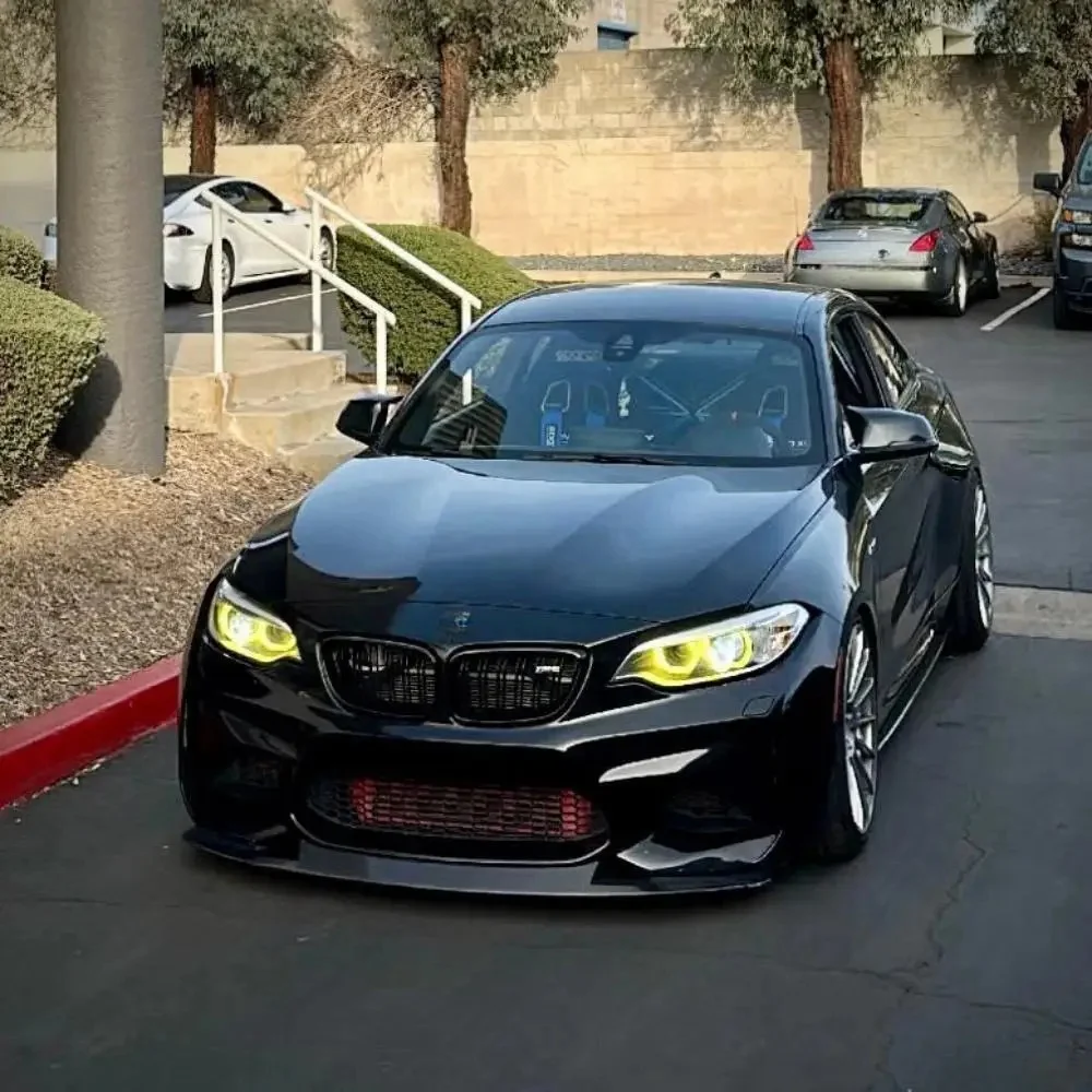 Angel Eyes For 2014-2021 BMW 2 Series  F22 F87 F23 220i 228i M240i Xenon M2 LCI LED Headlight Yellow DRL Daylight