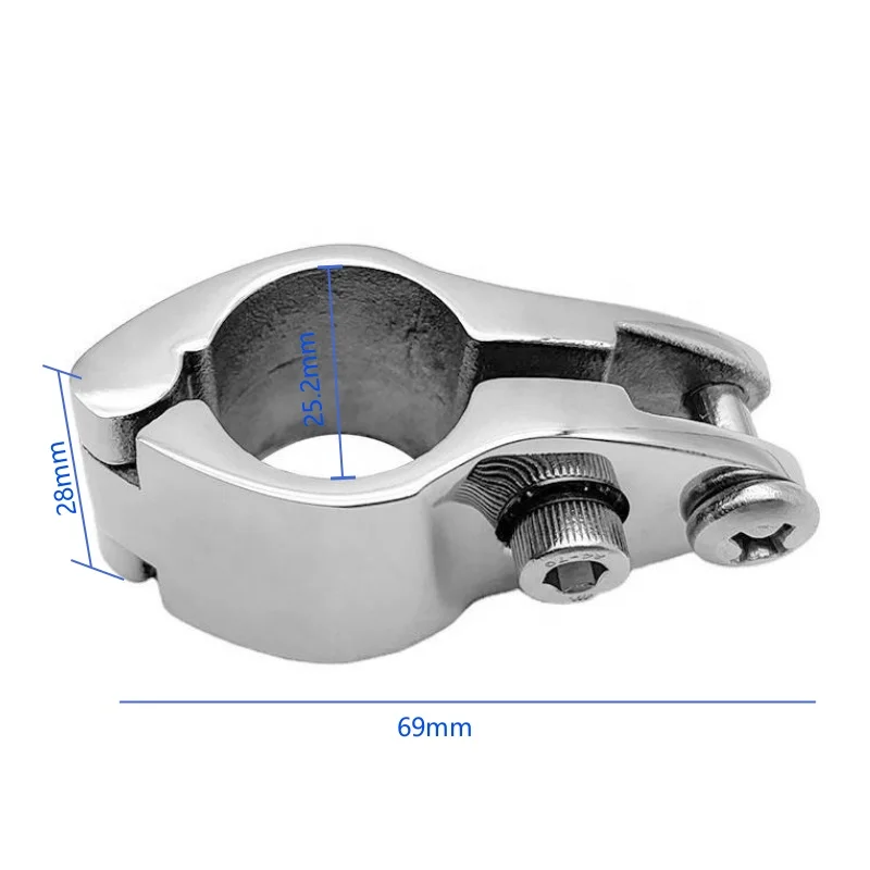 25mm Marine Hardware Bimini Top Fitting 316 Edelstahl Backen Slide Top Slide Boot Sonnenschutz Zubehör 1pcs 2pcs 4St