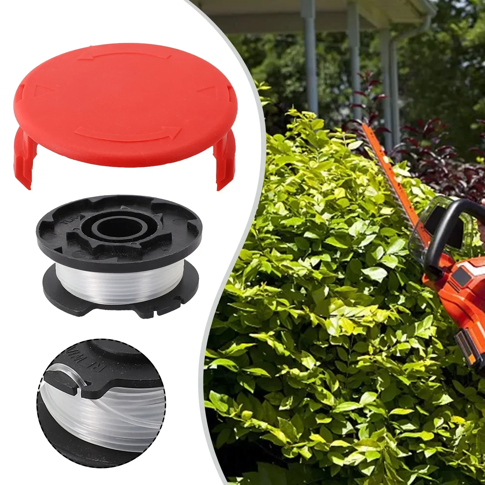 Enhance The Efficiency Of Your For Einhell GECT 1828 Li Li TC Lawn Trimmer With This Spool Line And Cap Cover Set