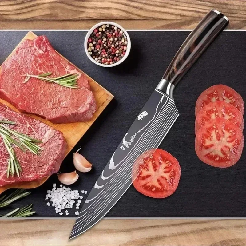 Damašek chef's nůž kuchyň nože japonský santoku nůž maso sekáček ovoce krájení odborný vykosťování nůž nůžky