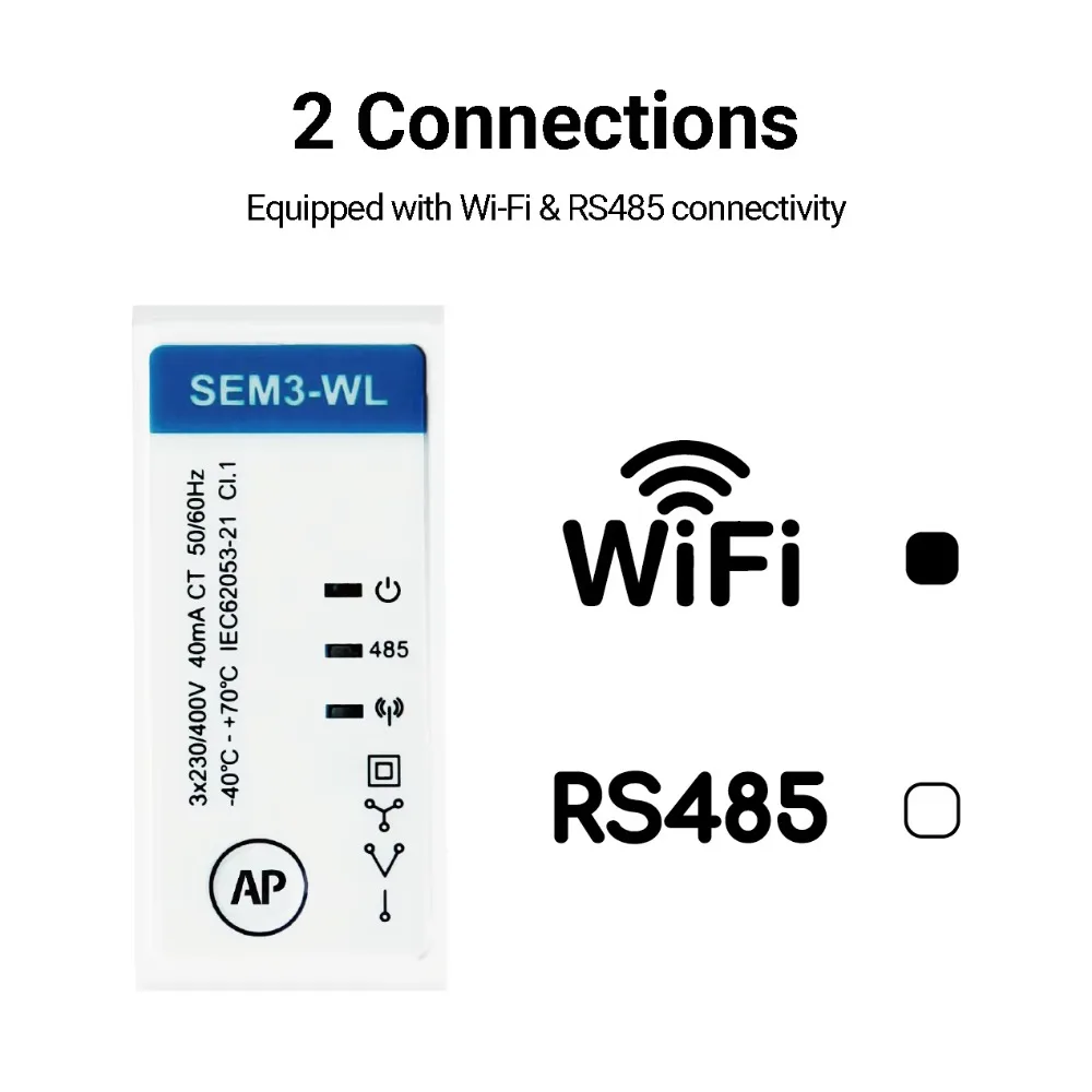 Eastron SEM3-WL 50mS Power Update Three Phase Mini Size Wifi Electricity Meter with RJ12 CT