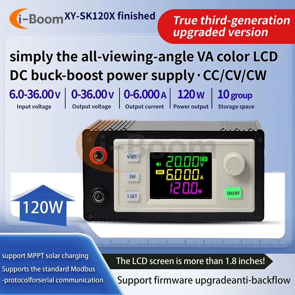 SK60X/SK120X CNC Boost/Buck Adjustable Voltage Regulator Module Constant Voltage / Current Solar MPPT Charging Module Controller