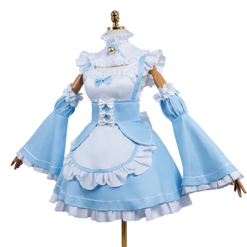

Rem Cosplay Costumes Maid Uniform Anime Re:Life in a different world from zero Halloween Carnival Party Outfit For Women eo]5