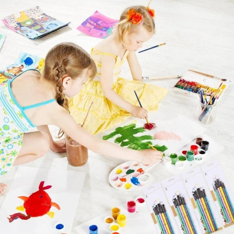 فرشاة طلاء بشعيرات نايلون للفنانين الطلاب والأطفال البالغين بألوان مائية من الأكريليك، أفضل مبيعات للوجه والجسم #1