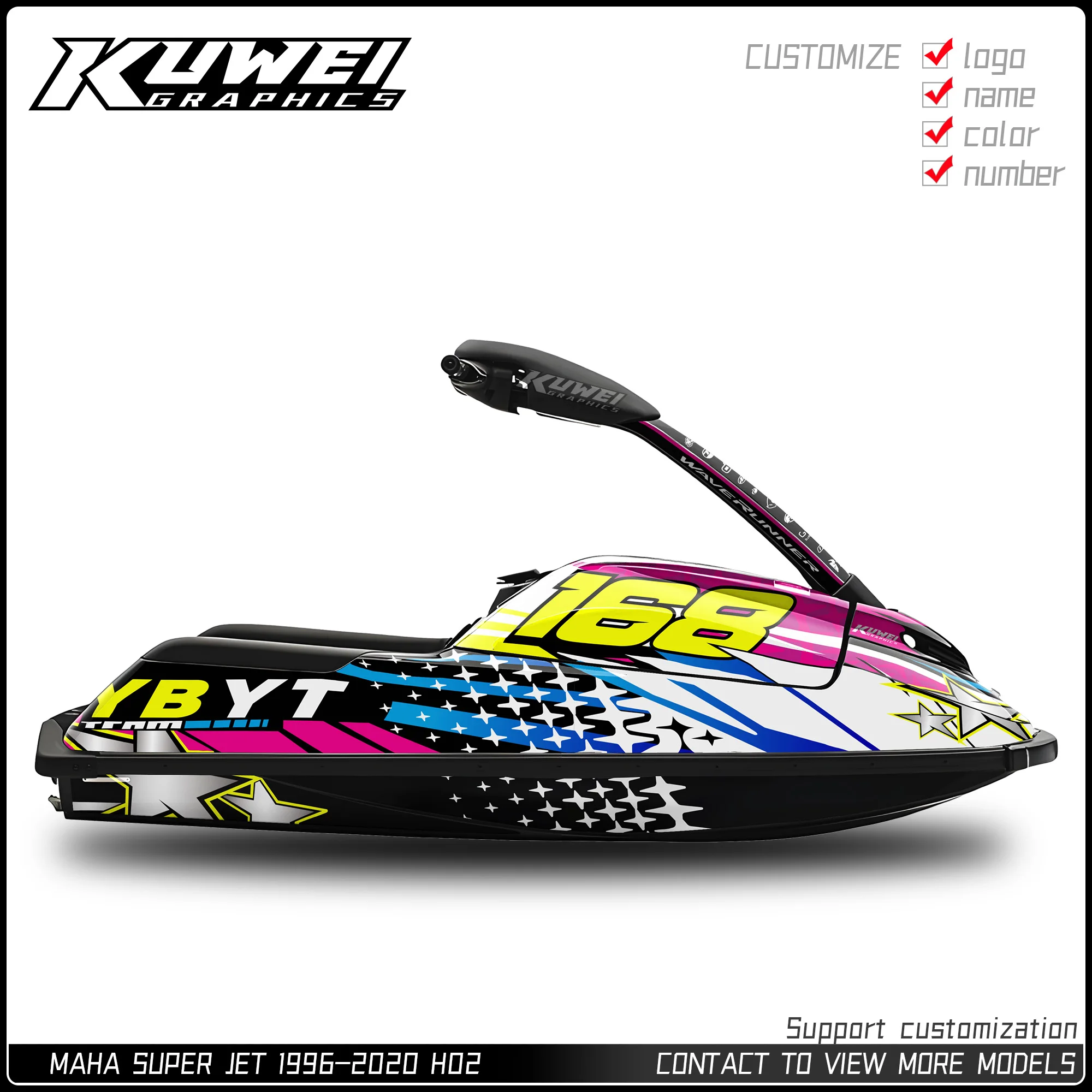 

Подходит для Yamaha Super Jet 1996-2020, графический комплект, наклейка, поддержка персонализированной настройки