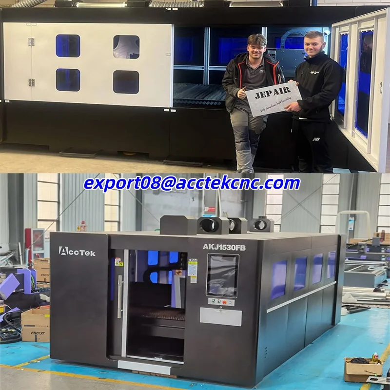 Enclosed Fiber Laser Cutting Machine 1500W 2000W Optional Gantry Automatic For Industrial Steel Iron Aluminum Plate Processing