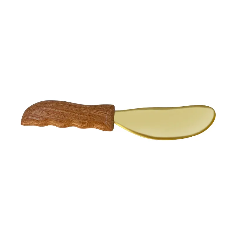 Rosewood Handle Brass Gua Sha Scraping Board Tiger Pattern Copper Plate For Neck Back Shoulder Body Massage