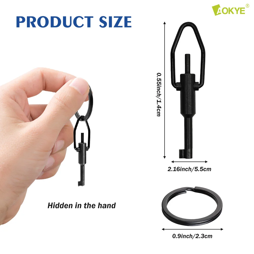 Mini Release Tool, High Carbon Steel Material, With Key Ring, Fits Most Standard Restraint Devices (Daily Spare Accessory)
