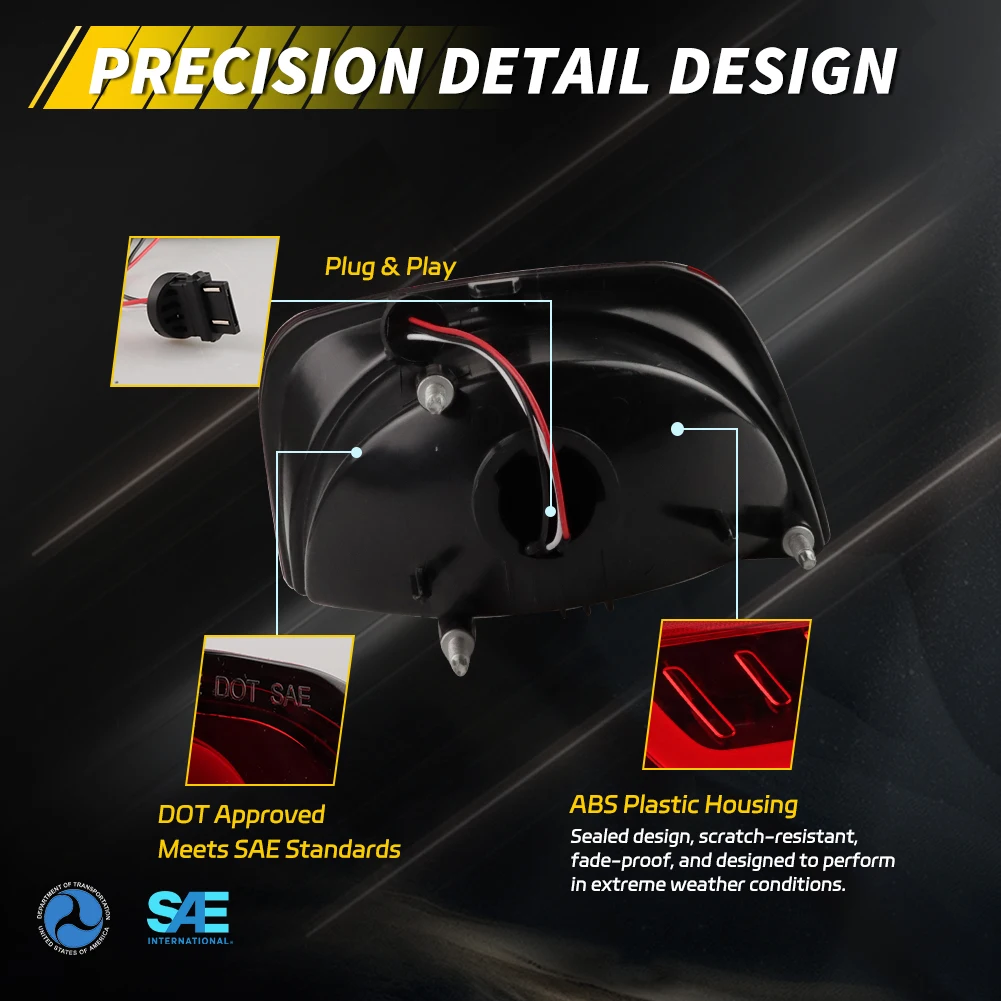 2 قطعة المصد الخلفي عاكس ضوء DRL الذيل ضوء الفرامل ضوء بدوره مصباح إشارة ث/LED ل 2010 2011 2012 2013 شيفروليه كامارو