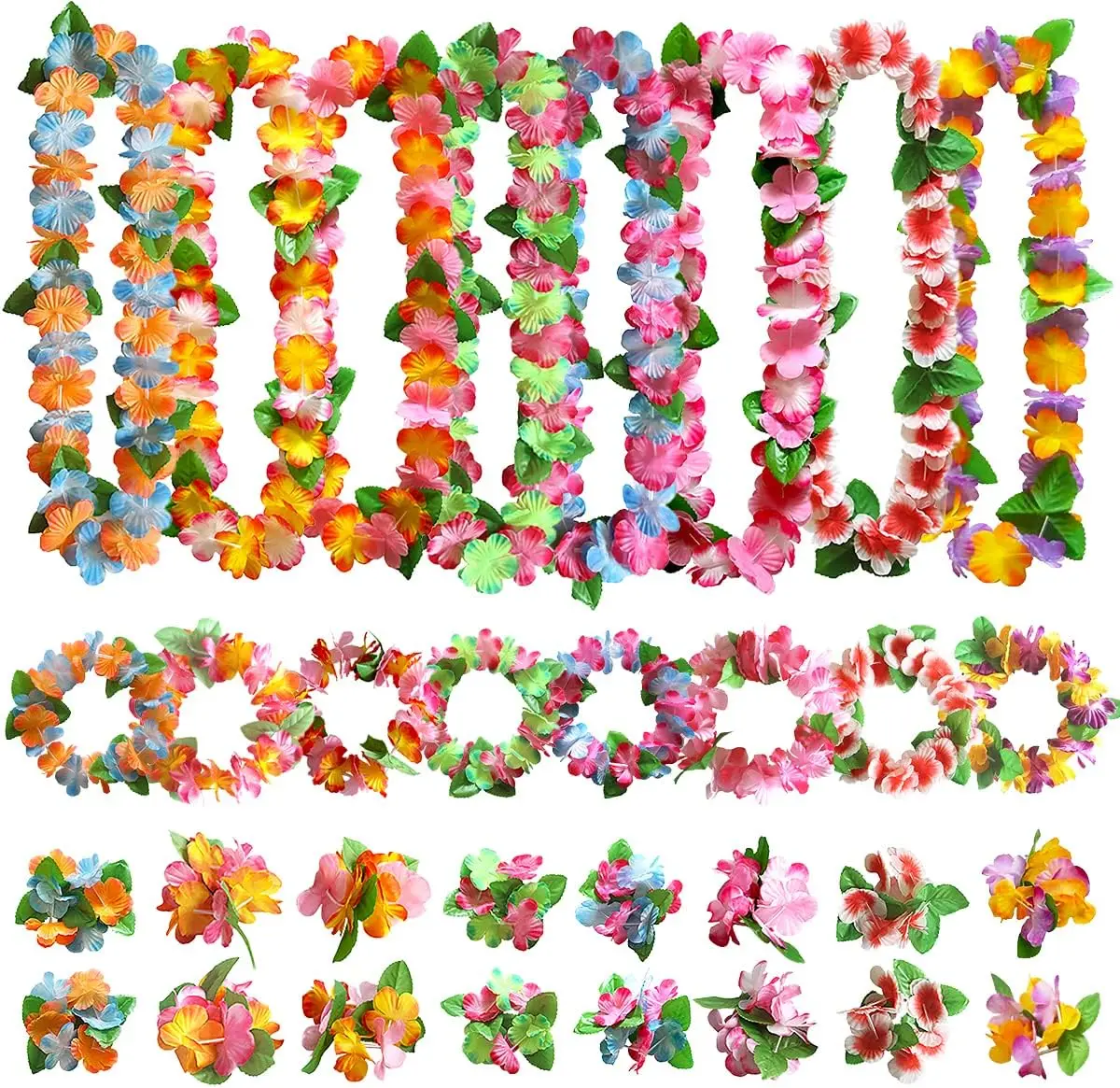 32PCS Hawaiian Leis…