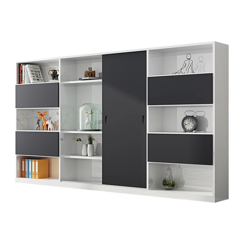 

*Modern Simple Lacquered Bookshelf File Cabinet Creative Office Furniture for Archive Storage Document Cabinet