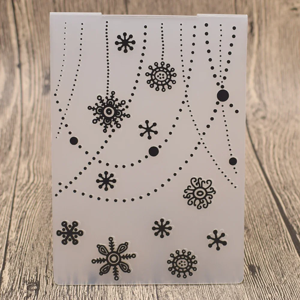 Schneeflocke Blumen Kunststoff Prägung Ordner Vorlage für Scrapbooking Fotoalbum Papier Karte Hintergrund Dekoration