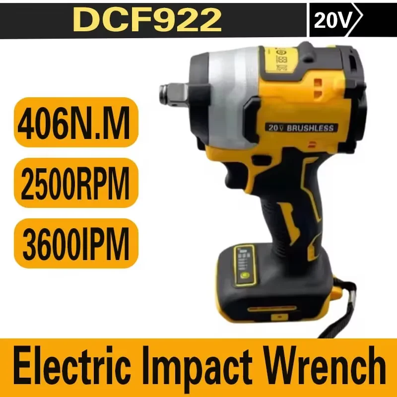 DCF922 Wireless Impact Wrench Rechargeable High Torque 205Nm(Reverse) 1/2