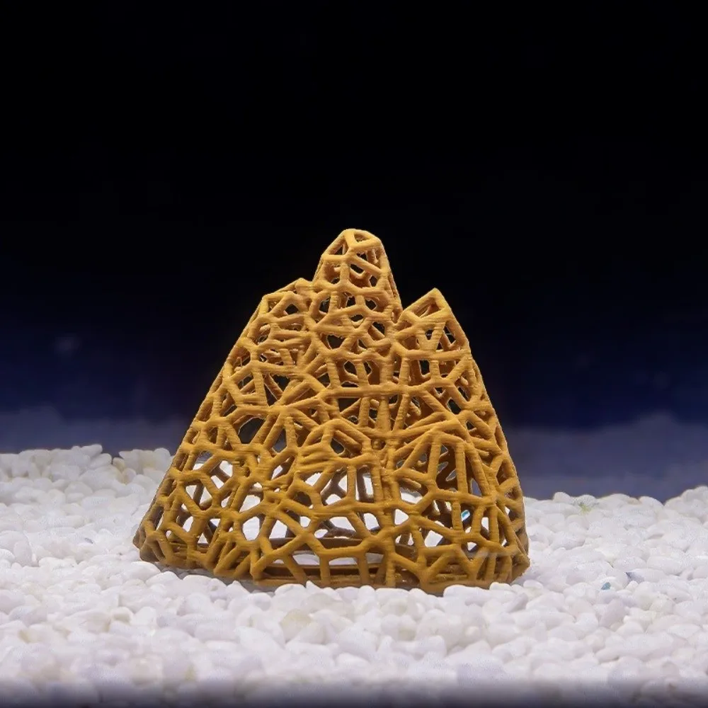 3D Printed Fish Shrimp Hideout Shelter Hollow Out Natural Look Aquarium Cave Shelter Grid Multi-level Plastic Fish Hidden House - view 4