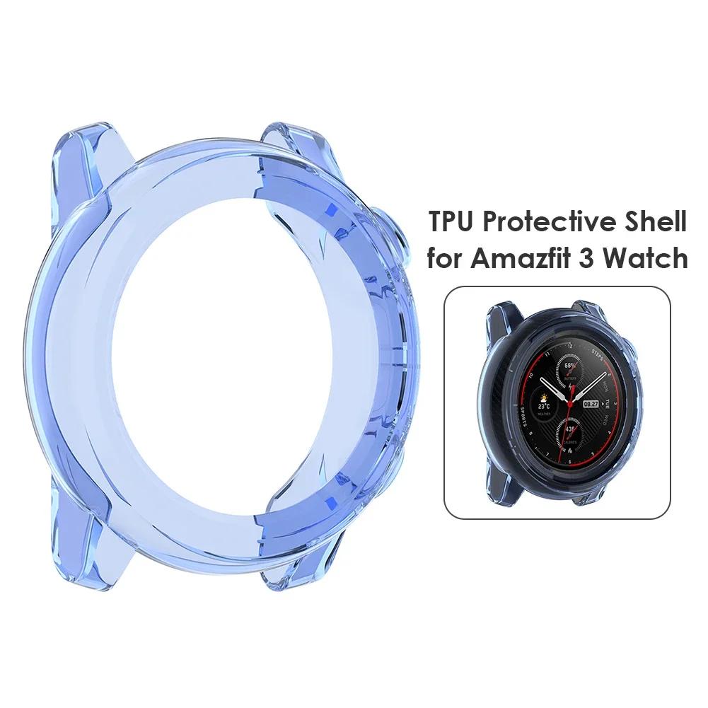 Moving Health Shatter-Resistant Case for Amazfit Stratos 3 A1928 Smartwatch Accessories Smartwatch Protective Covers Bumper