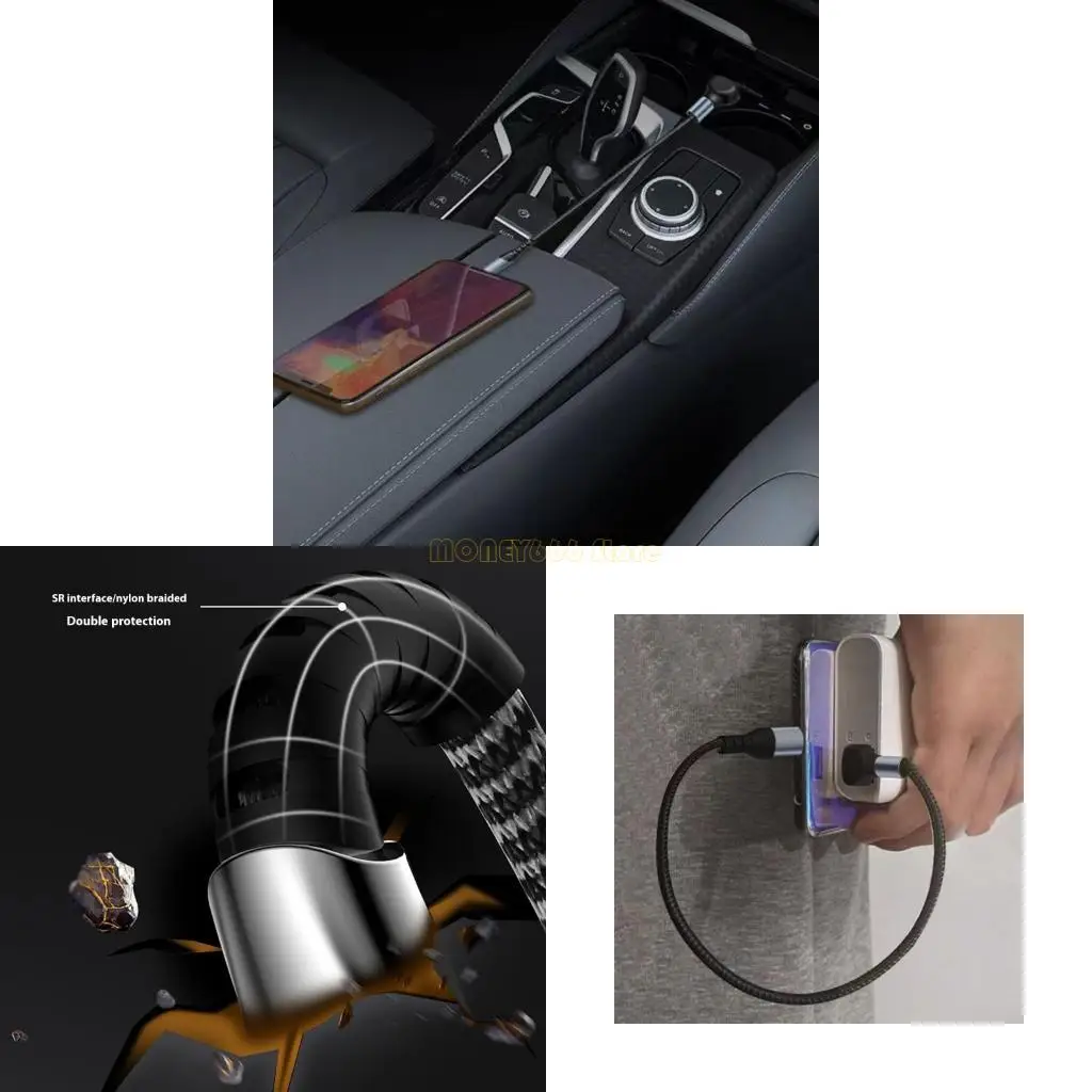 F62C 66W быстрая зарядка кабель данных 90 градусов изгиба кабеля мобильного телефона USB для типа C/Type C к короткому кабелю C