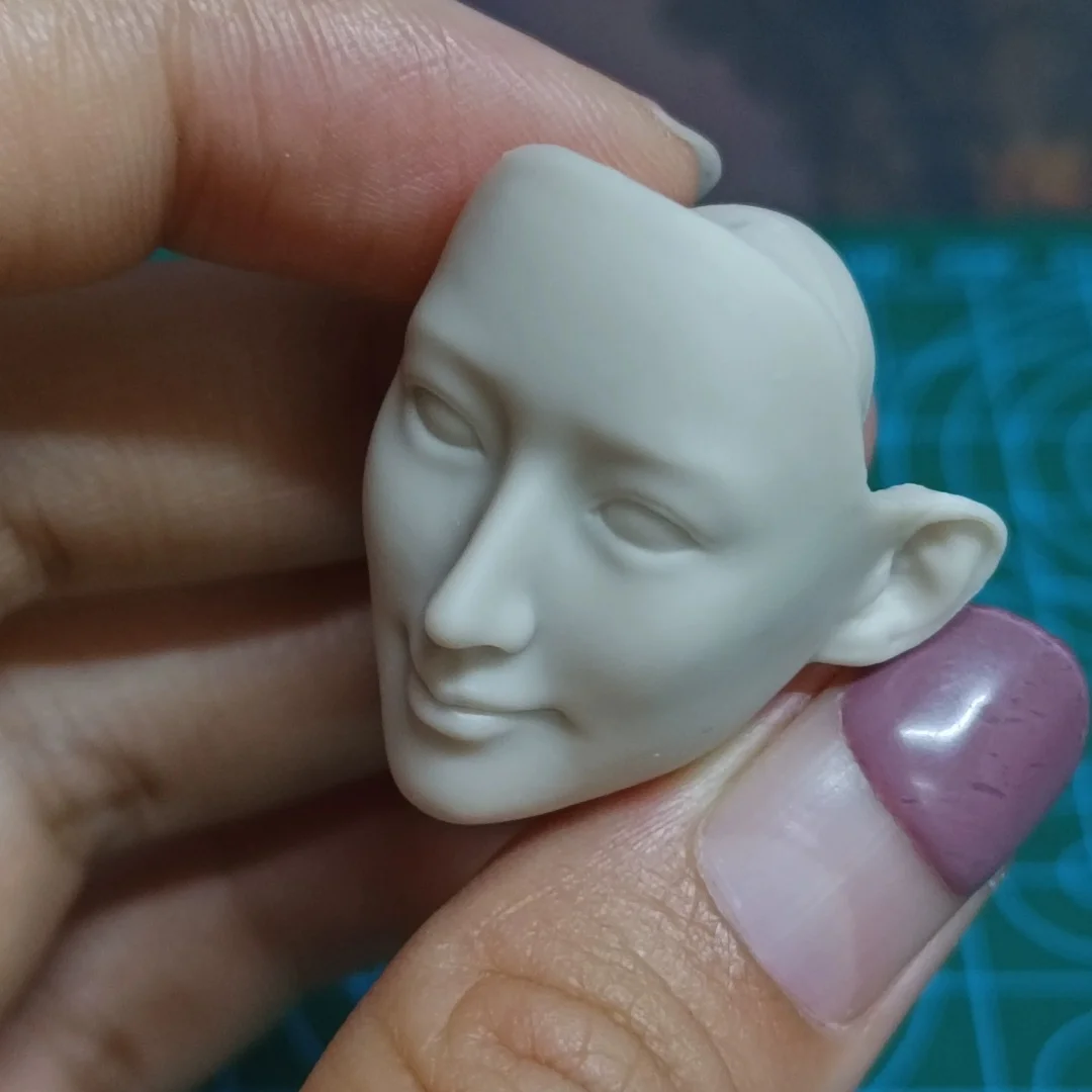 Unpainted Head Sculpt Expression Beauty 1 /6 Scale Unpainted Actor  1/6 Scale  Anime  Soldier Model For 12Inch Action FigureToys