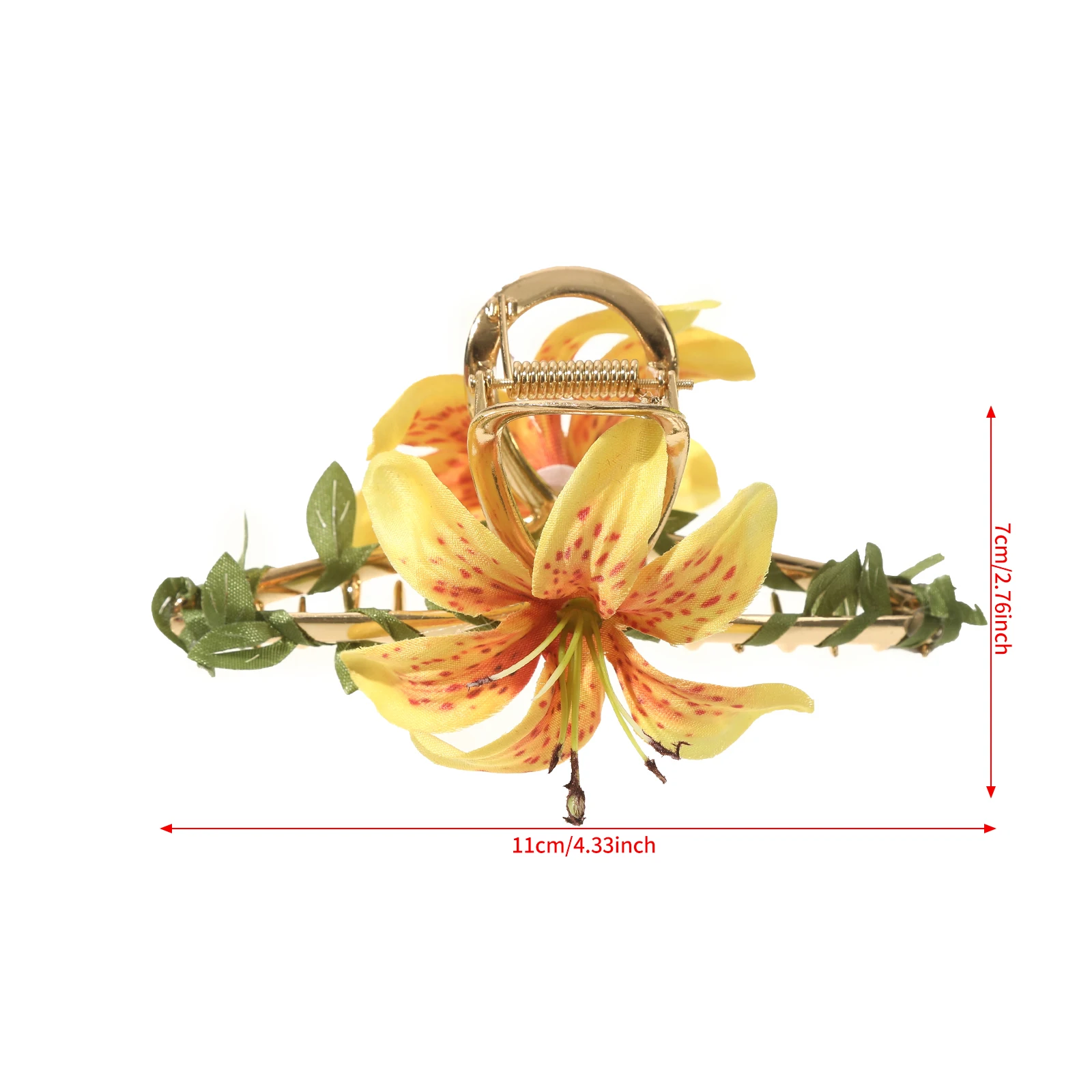 Pinza para el pelo de lirio de simulación dulce para mujer, horquilla elegante con flor, accesorios para el cabello hermosos para fiesta de vacaciones, tocado, 1 ud.