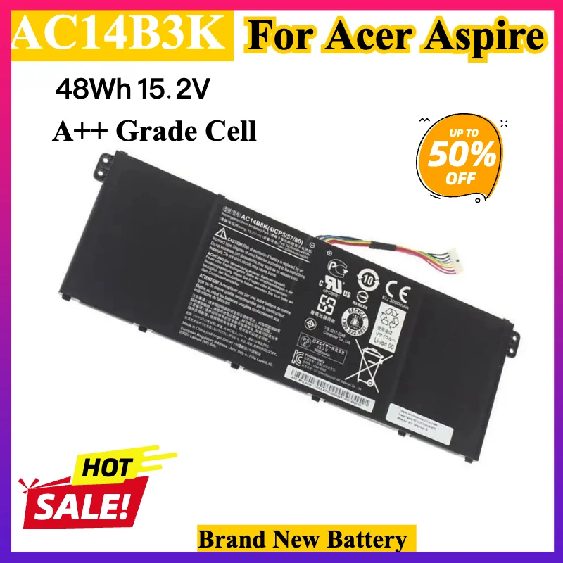 

Brand New 48Wh 15.2V battery AC14B8K AC14B3K battery lithium ion For Acer Aspire V3-371 V3-331 V5-122 ES1-511 battery