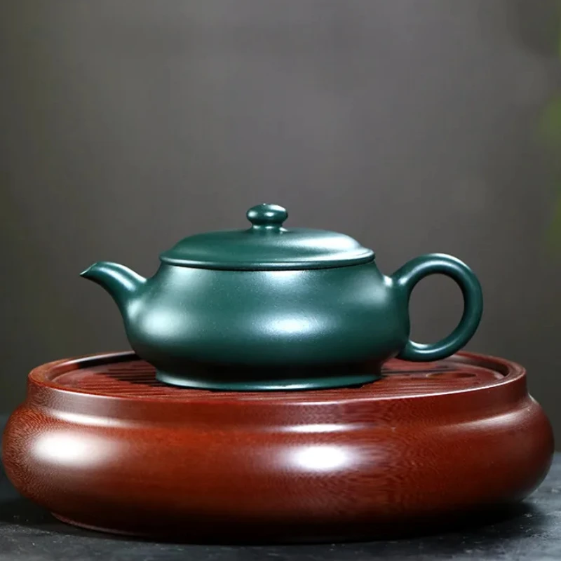 180ml Chinese Yixing Famous Purple Clay Teapot Handmade Tea Pot Raw Ore Green Mud Kettle High-end Zisha Tea Set Collection