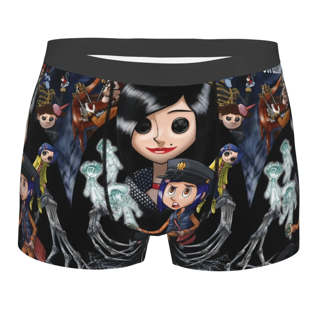 

Модные боксеры из фильма ужасов на Хэллоуин, кораллины, шорты, мужские удобные трусы, нижнее белье