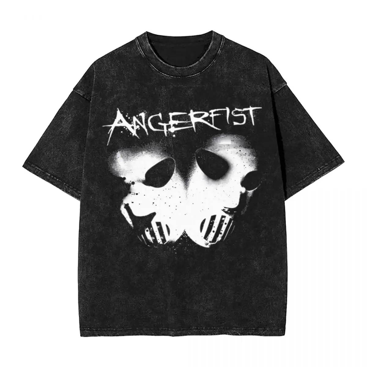 Angerfist Netherlands Music Washed T-Shirt Man DJ Vintage Cotton T-Shirts Beach O Neck Hipster Tee Shirt Loose Oversize Tops