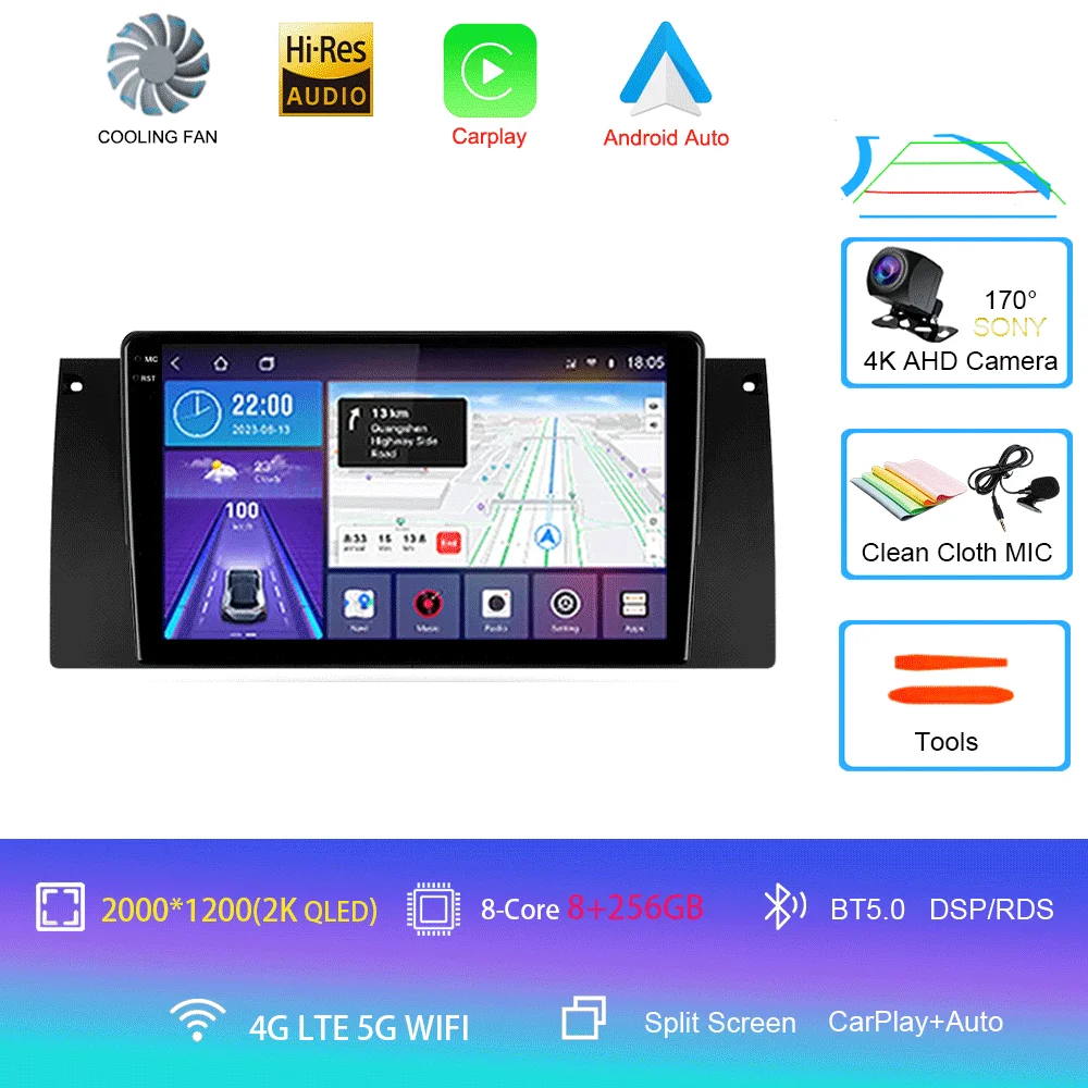 Android Autoradio 15 Voor BMW X5 E39 E53 1999-2006 Multimedia Video Player Stereo Navigatie GPS Geen 2din 2 din dvd