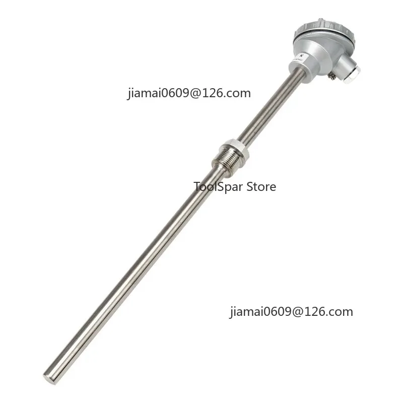WRN-230 K Type Thermocouple Temperature Sensor 0-1100C 450mm Total 300mm Insert Length Box Connection Probe