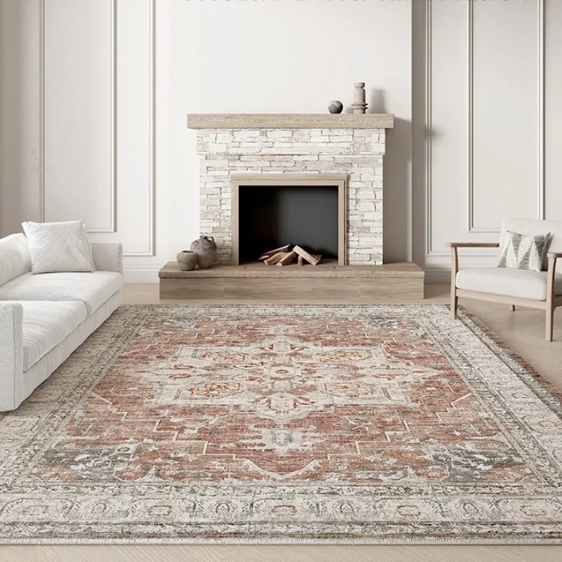 Turkish retro Persian premium living room carpet, new home living room coffee table blanket, designer floor mat