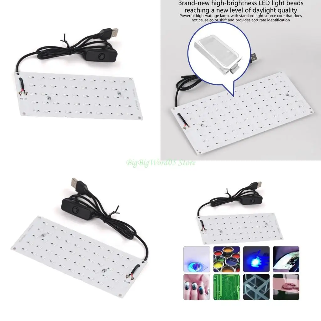 

24TE 395nm 5V Плата источника света с USB-разъемом Лампа для отверждения пленочная плата Прочная