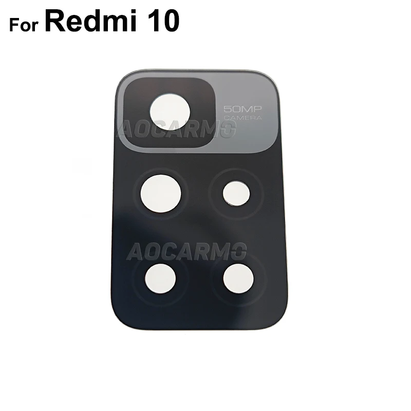 Aocarmo Rear Back Camera Lens For Redmi 10 Repair Replacement Part