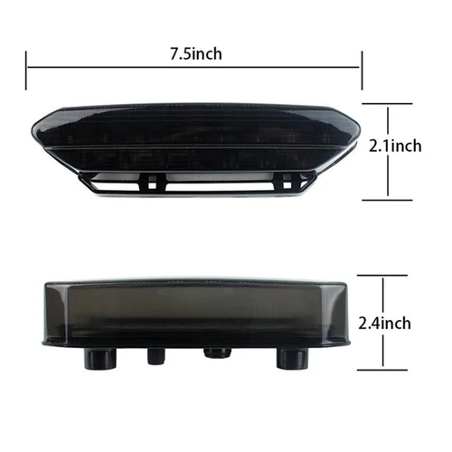 Imagen 2 del producto Luz trasera de freno LED ATV para Yamaha YFZ 450 2006 2007 2008 2009 lente transparente ahumada