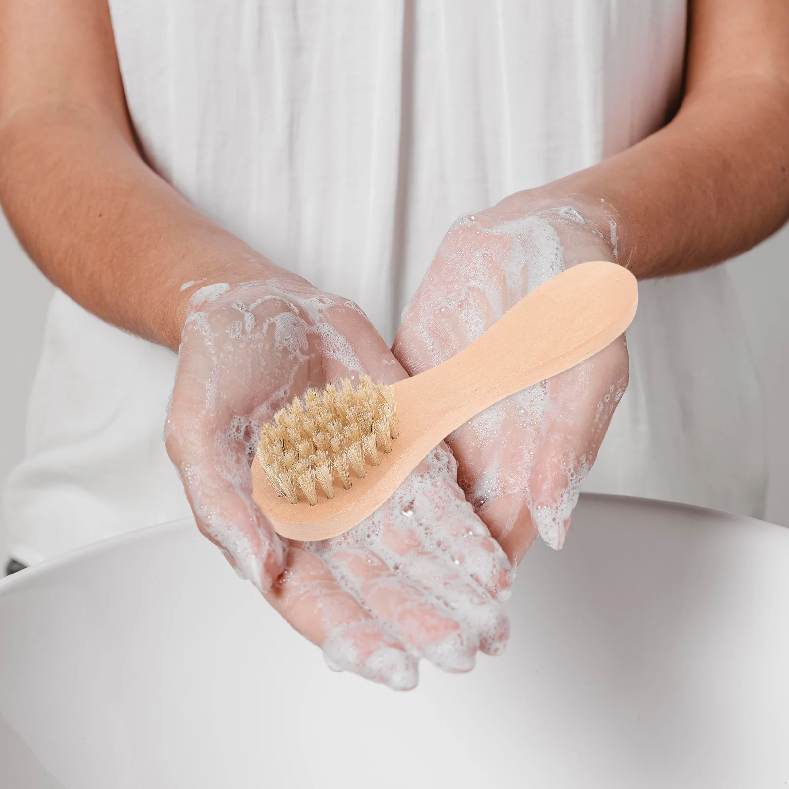 5 szt. Drewnianych szczoteczek do oczyszczania twarzy, głębokie czyszczenie porów, delikatny masaż, przenośne narzędzie do pielęgnacji skóry, szczoteczka do mycia twarzy w podróży