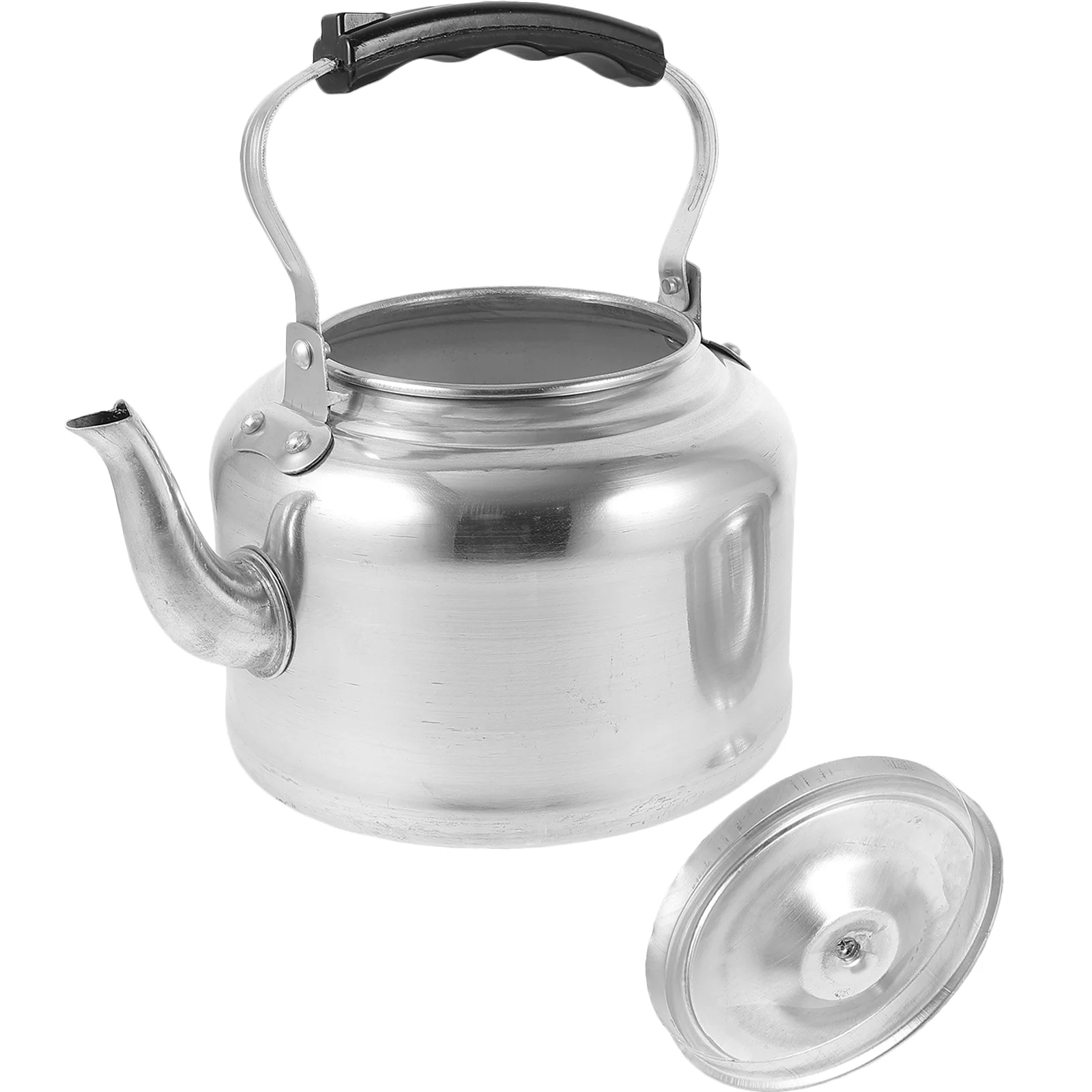 Old-fashioned Aluminum Kettle Gas Stove Large Capacity Restaurant Tea (20cm Polished Kettle) Pot Handheld Water Coffee Boiling