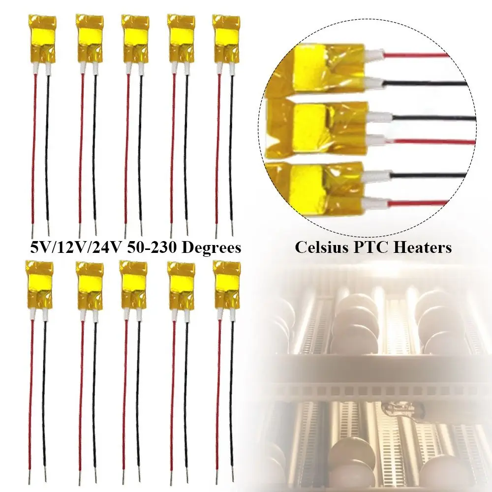 New 5V/12V/24V 50-230 Degrees Hair Dryer Accessories Celsius PTC Heaters Curlers Heater Heating Element