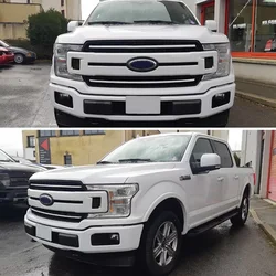 For Ford F-150 F150 XL XLT 2018-20 Front Upper Grille Bumper Grill Oxford White
